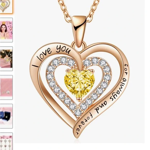 💖See New Listing💖 Redbee November Birthstone Heart Necklace New - Picture 14 of 16